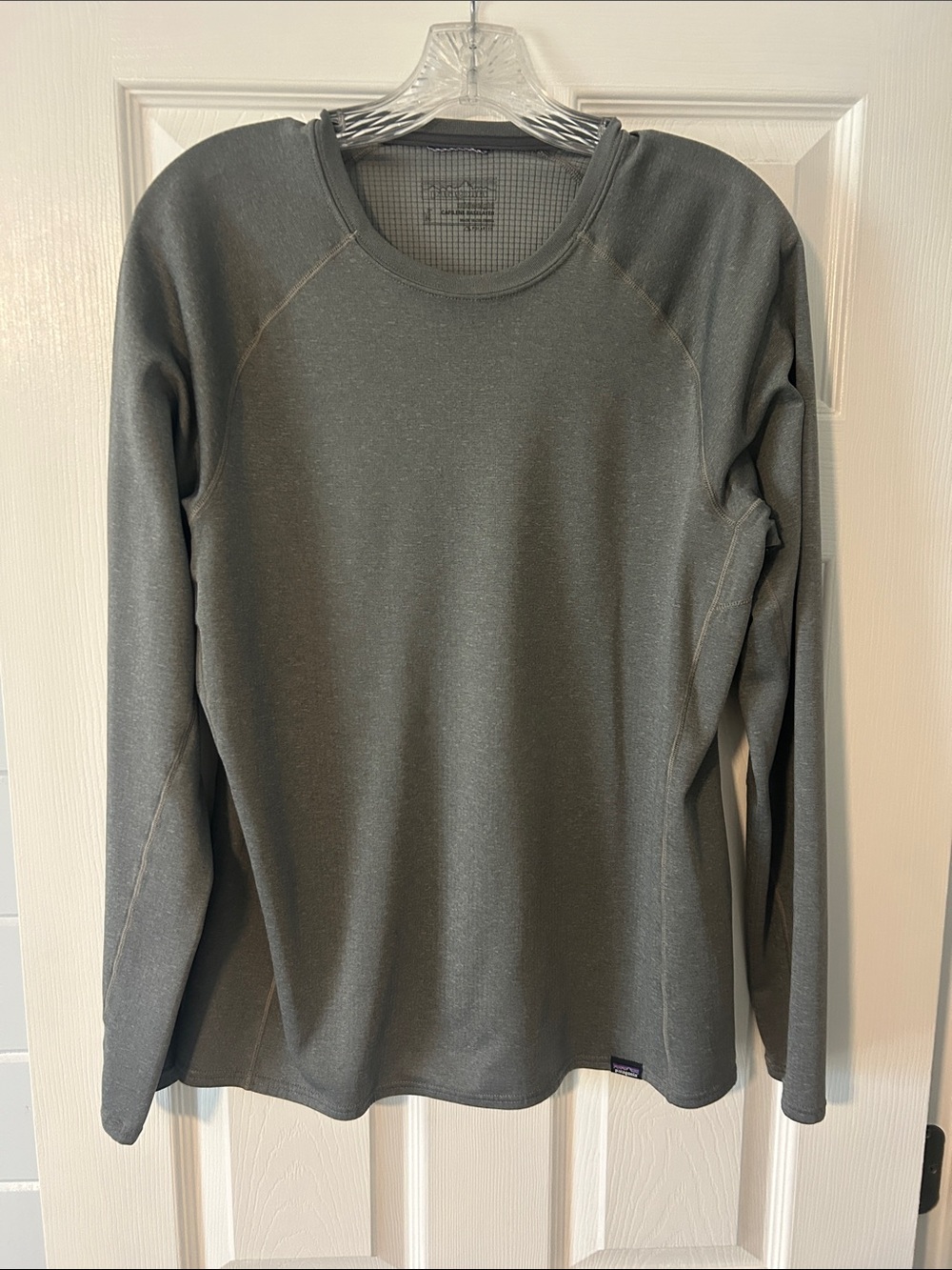 Patagonia Gray Capilene Crew Neck Base Layer
